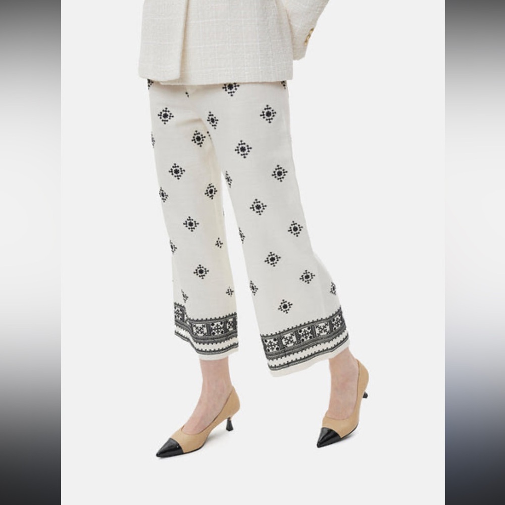 Zara Wide leg Linen Trousers Large Excellent Condition - Picture 7 of 9
